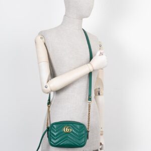 GUCCI Marmont Small Camera Bag Green | Luna Bags