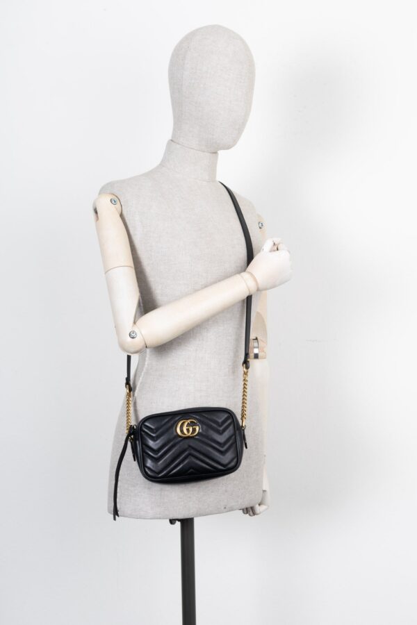 GUCCI Marmont Small Camera Bag Black | Luna Bags