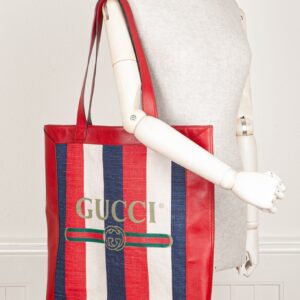 GUCCI Sylvie Stripe Tote | Luna Bags
