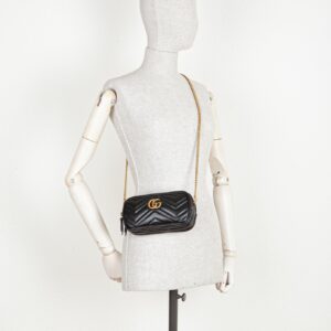GUCCI Marmont Camera Bag Black | Luna Bags