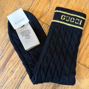 Gucci Black Wool Knit Socks | Luna Bags