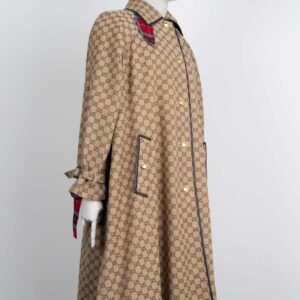 GUCCI Reversible GG Tartan Coat Brown | Luna Bags
