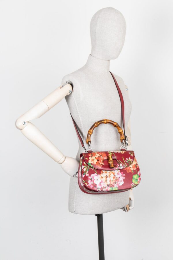 GUCCI Bamboo 1947 Top Handle Bag Floral | Luna Bags