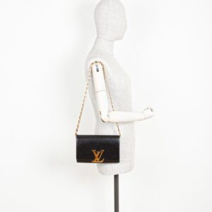 LOUIS VUITTON Chain Louise Bag GM Black | Luna Bags