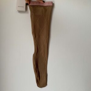 Gucci GG Lace Calf Socks in Beige | Luna Bags