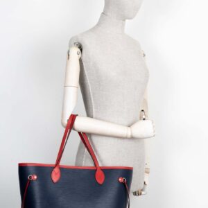 LOUIS VUITTON Neverfull MM Epi Leather Blue | Luna Bags