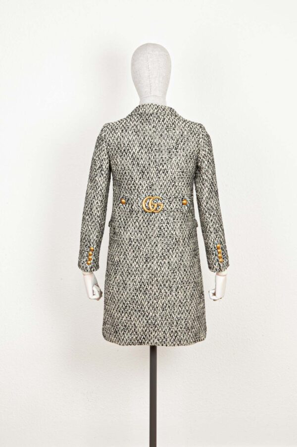 GUCCI Tweed Coat Black & White | Luna Bags