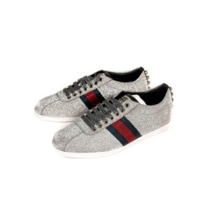 Gucci Glitter Web Sneaker With Studs | Luna Bags