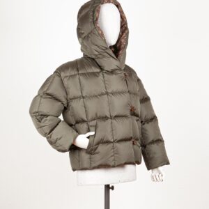 LOUIS VUITTON Hooded Quilted Puffer Jacket Green | Luna Bags