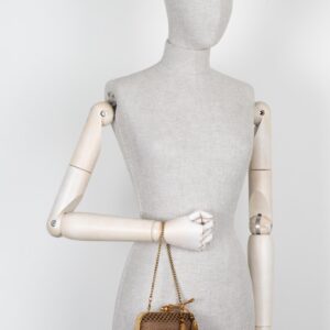 GUCCI GUCCI Bamboo Minaudiere Clutch Brown Gold | Luna Bags