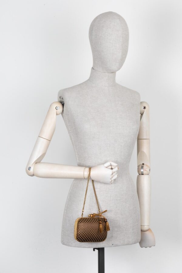GUCCI GUCCI Bamboo Minaudiere Clutch Brown Gold | Luna Bags