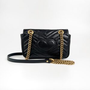 ITEM 29 - Gucci Marmont Matelasse Mini Black Crossbody Bag | Luna Bags