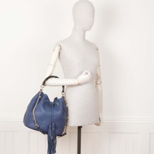 GUCCI Bamboo Bucket Bag Blue | Luna Bags