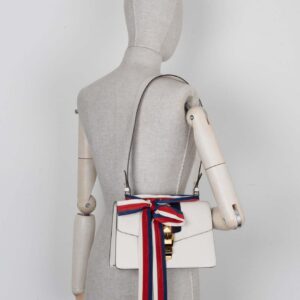GUCCI Sylvie Chain Crossbody Bag White | Luna Bags