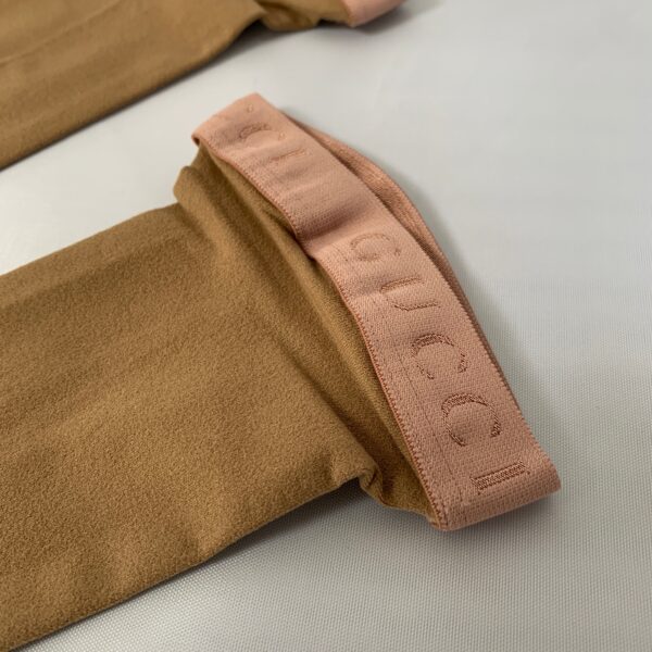 Gucci Lit Amila Mesh Calf Socks in Tan | Luna Bags