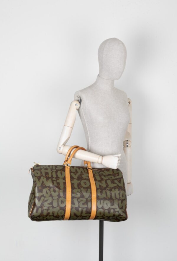 LOUIS VUITTON Keepall 50 Grafitti Stephen Sprouse Green | Luna Bags