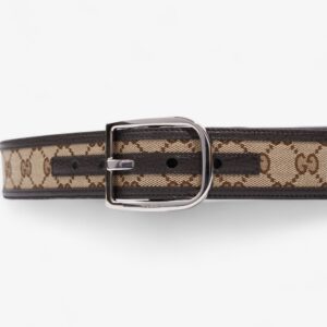 Gucci Dollar Belt GG Supreme / Black Leather 85cm / 34" | Luna Bags