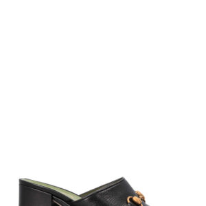 GUCCI Houdan Horsebit Plateau Heels Black | Luna Bags