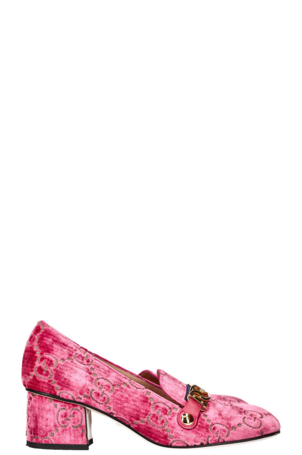 GUCCI Sylvie Heels Velvet Pink | Luna Bags
