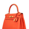 HERMES Kelly 28 Clemence Feu | Luna Bags - Image 6