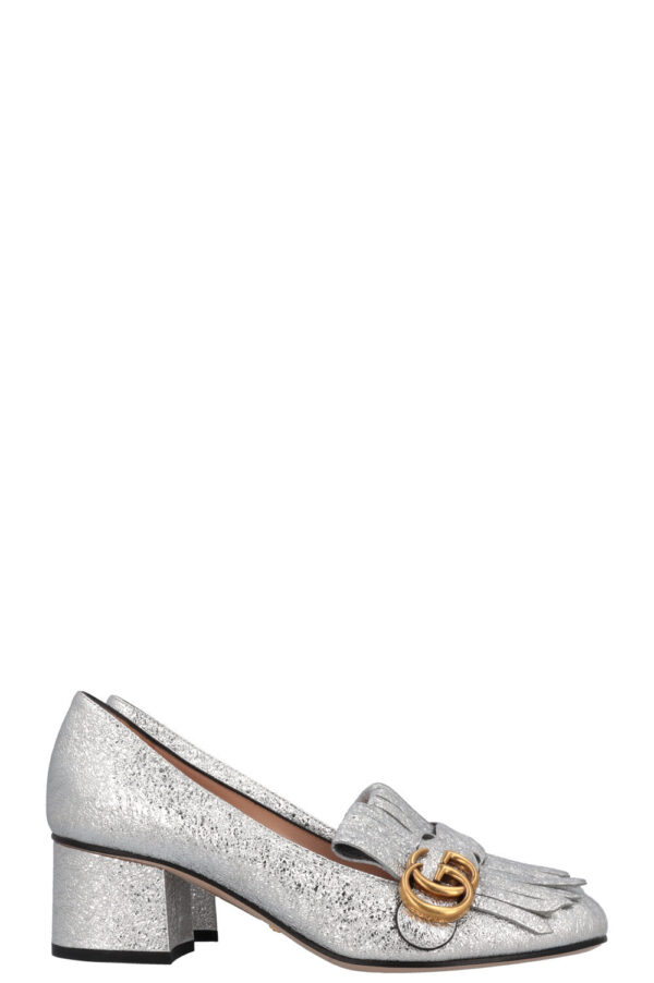 GUCCI Marmont GG Heels Silver | Luna Bags