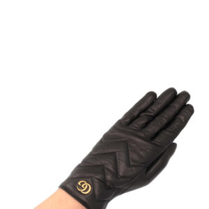 GUCCI Marmont Gloves Leather Black | Luna Bags