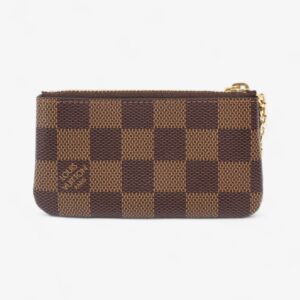 Louis Vuitton Key Pouch Damier Ebene / Gold Coated Canvas | Luna Bags