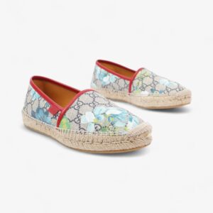 Gucci GG Blooms Espadrilles GG Supreme / Bloom / Hibiscus Red Coated Canvas EU 37 UK 4 | Luna Bags