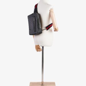 Gucci GG Sling Backpack Black GG Supreme Coated Canvas | Luna Bags