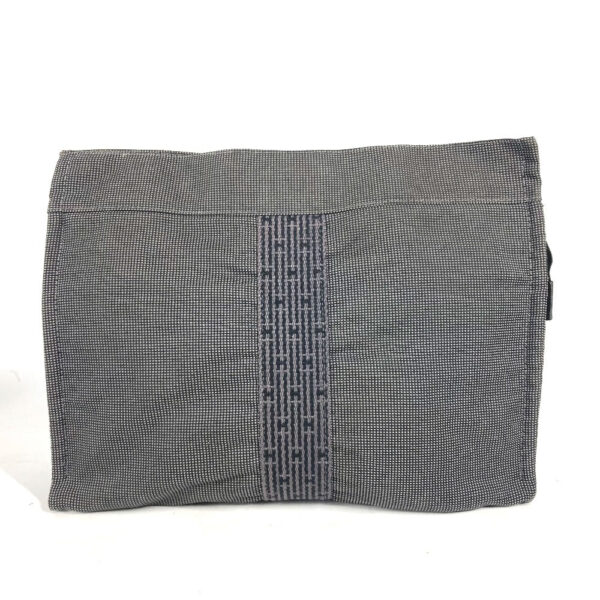 HERMES Clutch bag canvas gray Her Line Pouch MM Women Used | Luna Bags