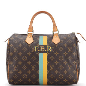LOUIS VUITTON SPEEDY 30 (DU0143) MONOGRAM CANVAS GOLD HARDWARE, WITH KEYS & LOCK, NO DUST COVER | Luna Bags