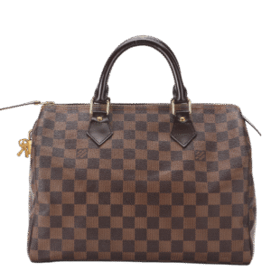 LOUIS VUITTON SPEEDY 30 (N41364) DAMIER EBENE CANVAS GOLD HARDWARE WITH LOCK AND KEYS | Luna Bags