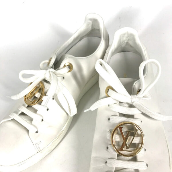 LOUIS VUITTON sneakers 1A2XOM leather white Monogram Front Row Line Sneakers 36 | Luna Bags