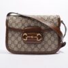 Gucci 1955 Horsebit Shoulder Bag Monogram Canvas | Luna Bags - Image 9