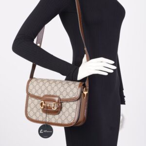 Gucci 1955 Horsebit Shoulder Bag Monogram Canvas | Luna Bags