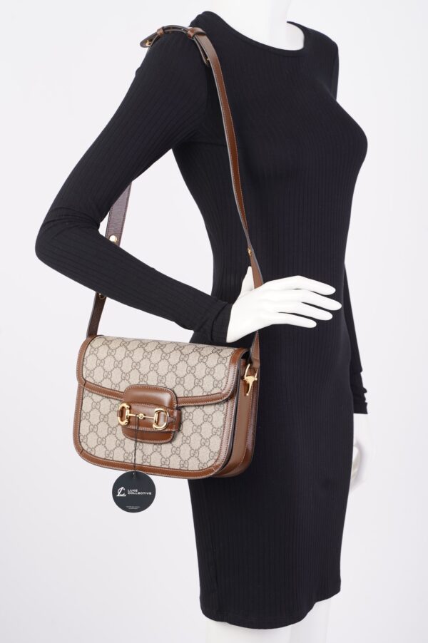 Gucci 1955 Horsebit Shoulder Bag Monogram Canvas | Luna Bags