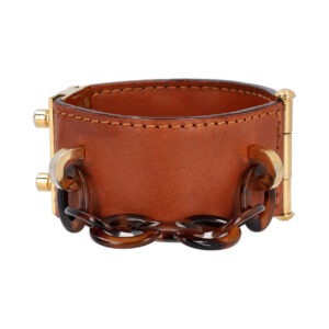 LOUIS VUITTON Leather Nomade Lock Me Cuff Bracelet | Luna Bags