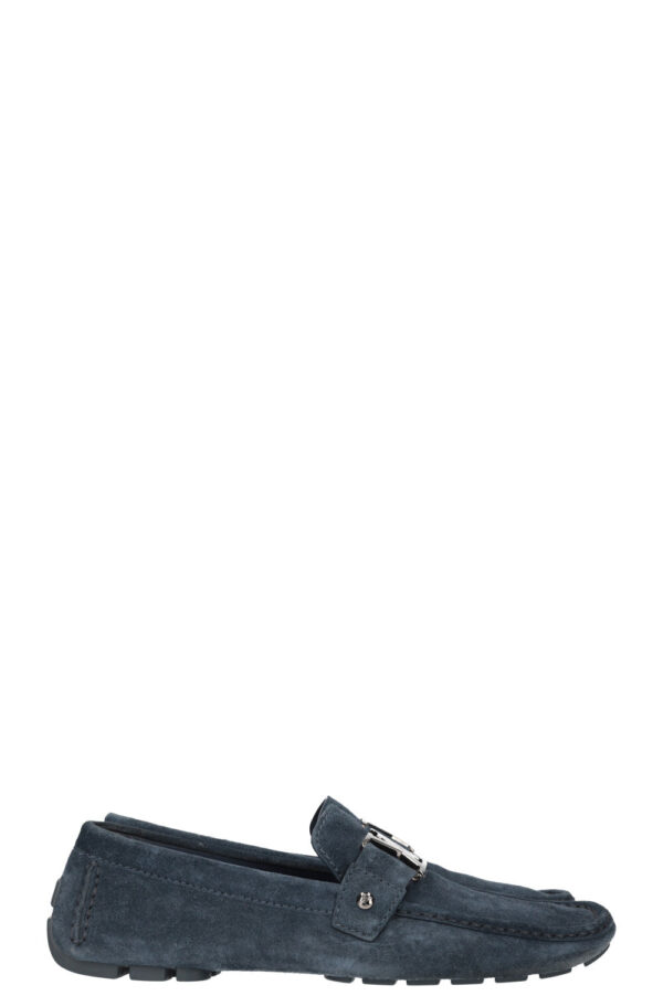LOUIS VUITTON Flats Suede Blue | Luna Bags