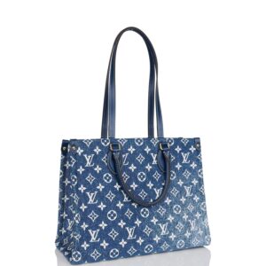 Louis Vuitton Blue Denim Monogram OnTheGo MM | Luna Bags