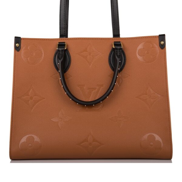 Louis Vuitton Caramel Wild At Heart Empreinte Giant Monogram OnTheGo MM | Luna Bags