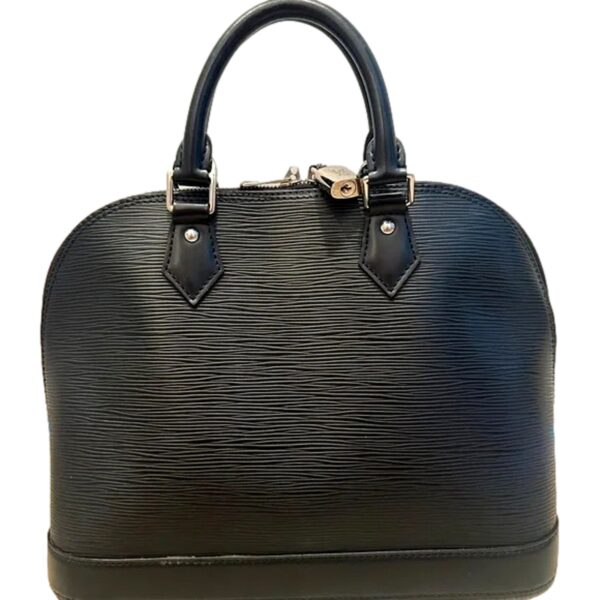 Louis Vuitton Alma Womens Handbag Black Epi Leather MM | Luna Bags