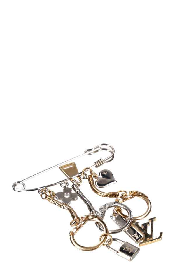 LOUIS VUITTON Safety Pin Logo Charm Brooch | Luna Bags