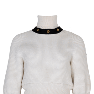 LOUIS VUITTON Knit Wool Ivory Black | Luna Bags