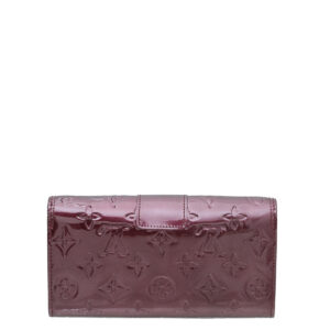 Louis Vuitton Rouge Fauvista Monogram Vernis Sarah Noeud Wallet | Luna Bags