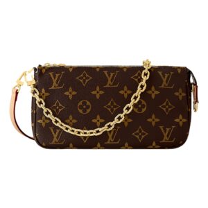 Louis Vuitton Chain Pochette Accessoires NM Monogram Canvas Brown | Luna Bags