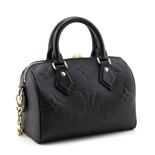 Louis Vuitton Black Monogram Empreinte Speedy Bandouliere 25 | Luna Bags