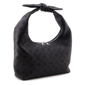 Louis Vuitton Black Monogram Mahina Why Knot MM | Luna Bags