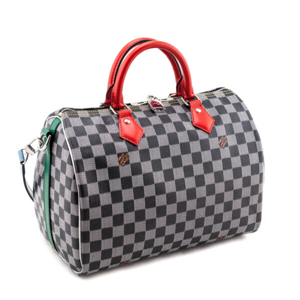 Louis Vuitton Black & White Damier Speedy Bandouliere 30 | Luna Bags