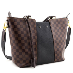 Louis Vuitton Damier Ebene & Black Taurillon Jersey Tote | Luna Bags