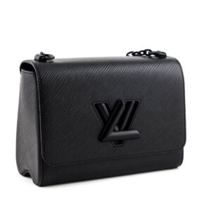 Louis Vuitton Matte Black Epi Twist Shoulder Bag MM | Luna Bags